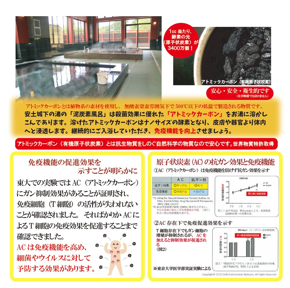 アトミックカーボン風呂とジビエ料理で免疫力をアップ 公式 ともいきの国 伊勢忍者キングダム 忍者 サムライの文化と和の美食を楽しむ街